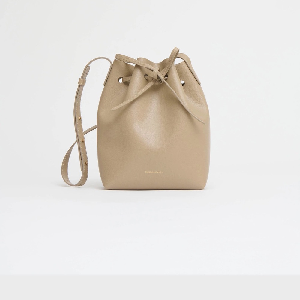 Mansur Gavriel mini bucket bag in dune